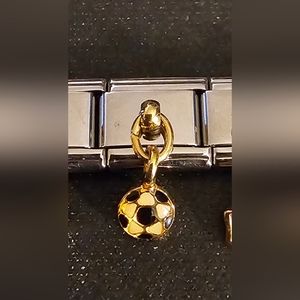 Soccer Ball Dandle Italian Charm